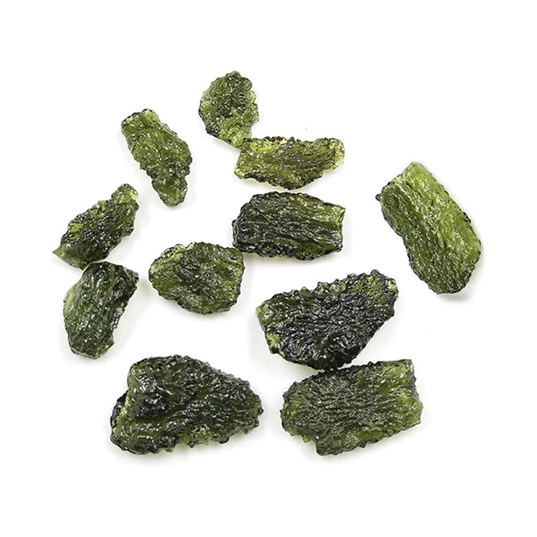 Artificial Moldavite Green Stones