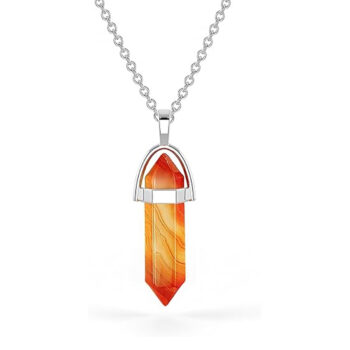 Carnelian Crystal Necklace