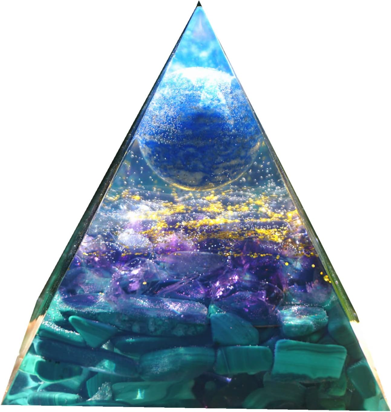 Amethyst Malachite Lapis Lazuli Pyramid - Image 4