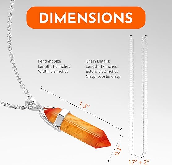 Carnelian Crystal Necklace - Image 2