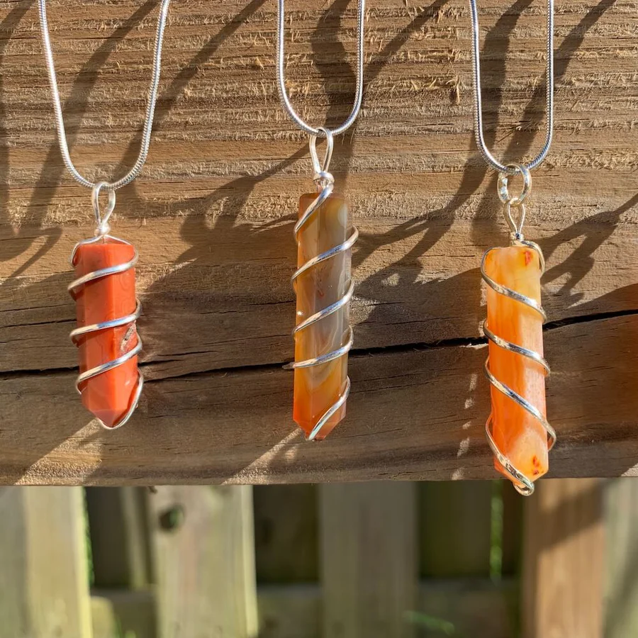 Carnelian Spiral Necklace - Image 10