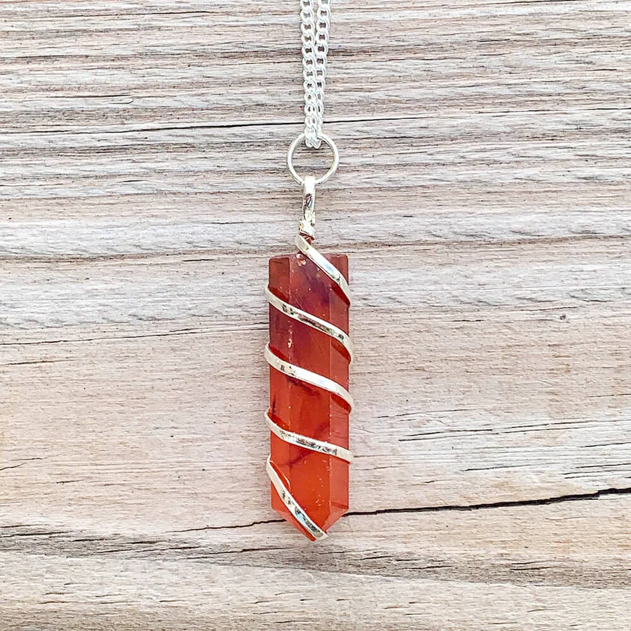 Carnelian Spiral Necklace - Image 2