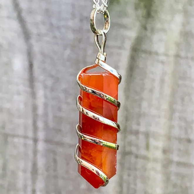 Carnelian Spiral Necklace - Image 4