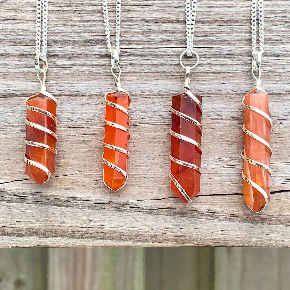 Carnelian Spiral Necklace - Image 6
