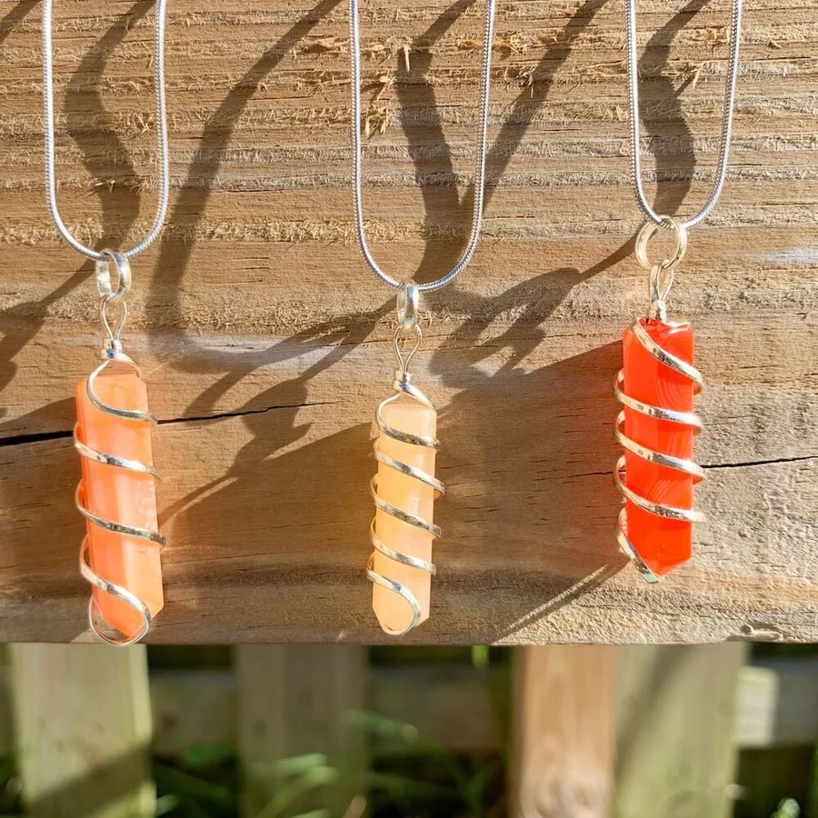Carnelian Spiral Necklace - Image 7