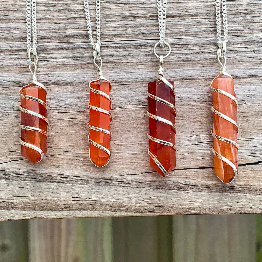 Carnelian Spiral Necklace - Image 8