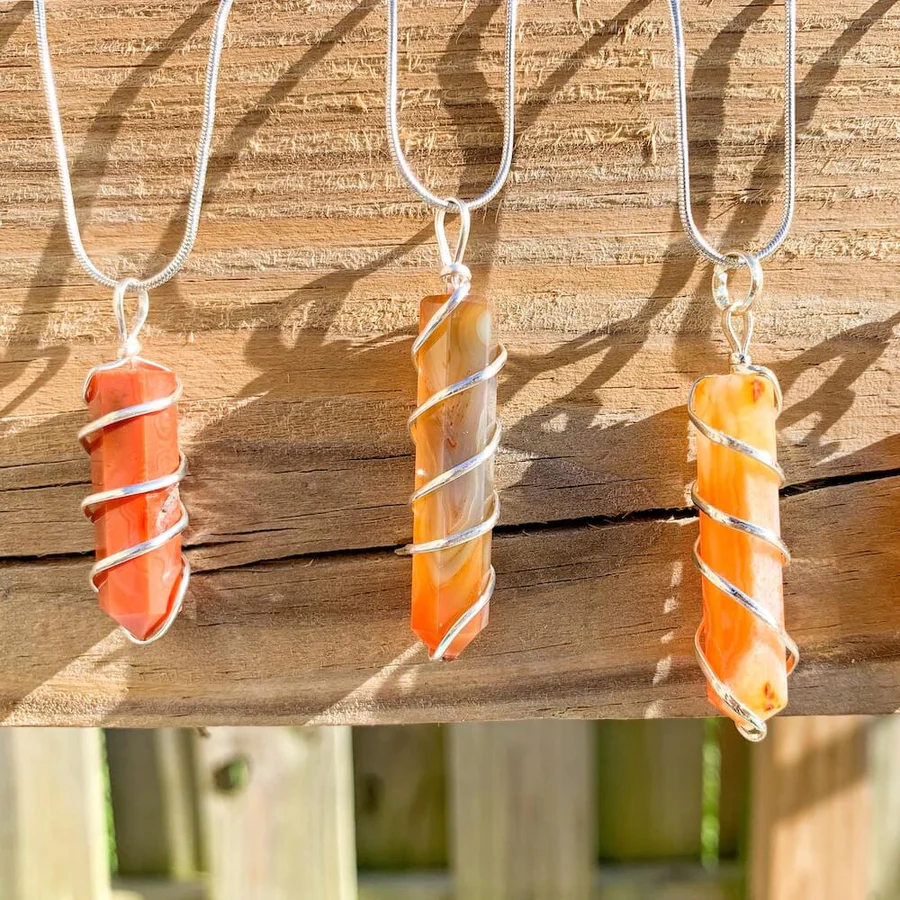 Carnelian Spiral Necklace - Image 9