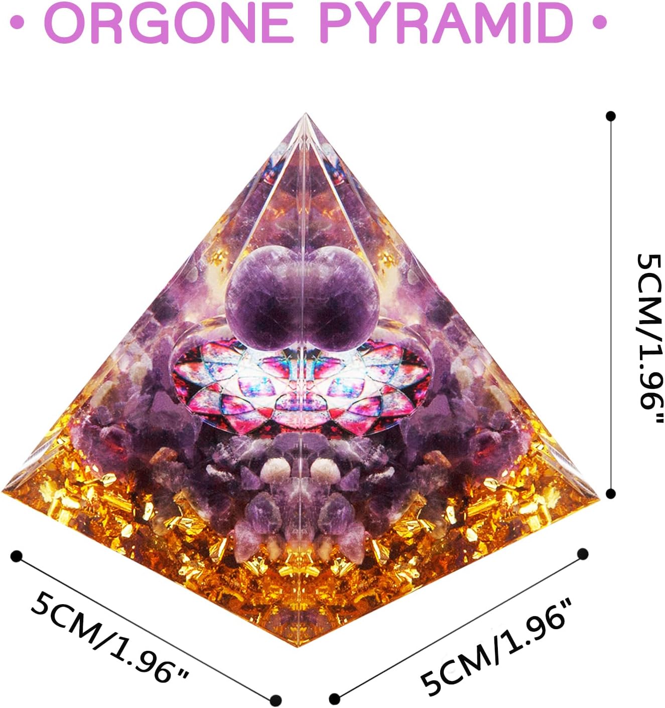 Natural Amethyst Pyramid - Image 2
